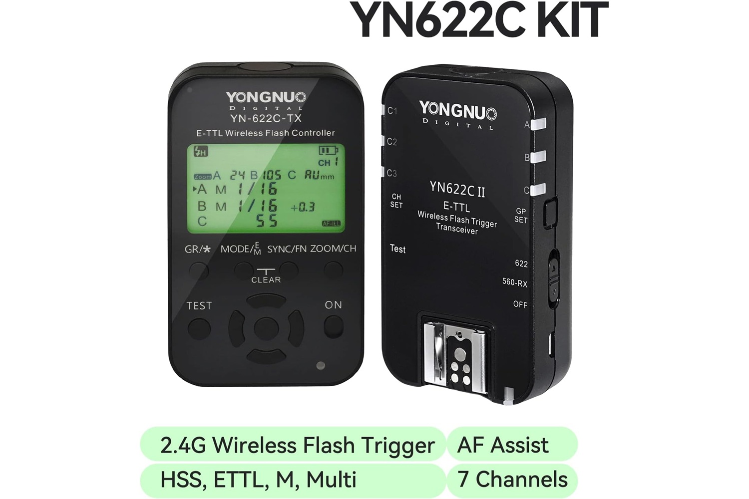 Yongnuo YN622C-Kit Canon Uyumlu HSS TTL Flaş Tetikleyici