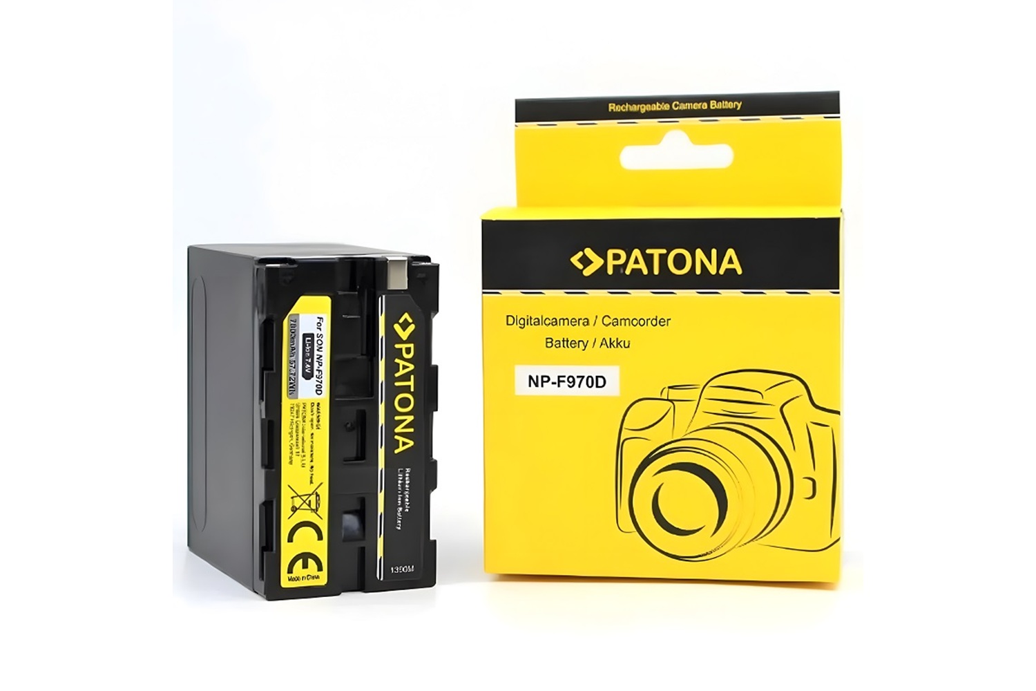 PATONA NP-F970D 7800 Mah Güç Göstergeli LED Işık Bataryası 2'li Paket