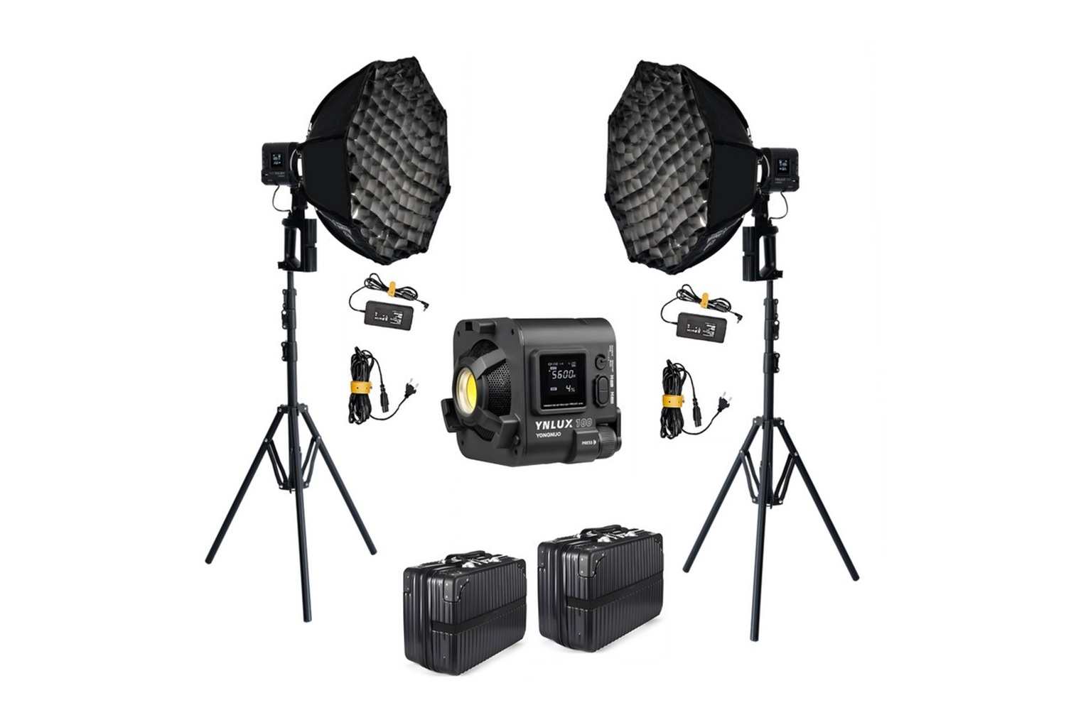 Yongnuo YNLUX100 100W Bi-Color COB LED Işık 2'li Softbox Set