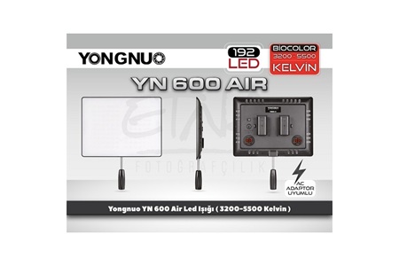 Yongnuo YN600-Air Bi-Color Led Işık 3200-5600K
