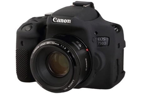 Easycover Canon 750D Silikon Kılıf Siyah