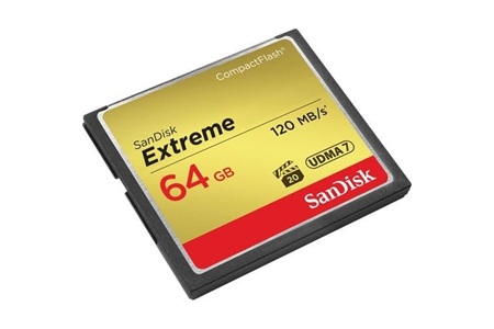 Sandisk Extreme 64 GB Compact Flash CF Hafıza Kartı 120mb/s