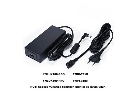 Yongnuo LUX100-RGB, LUX100 Pro, YNRAY100, YNPAD100 Uyumlu AC Adaptör