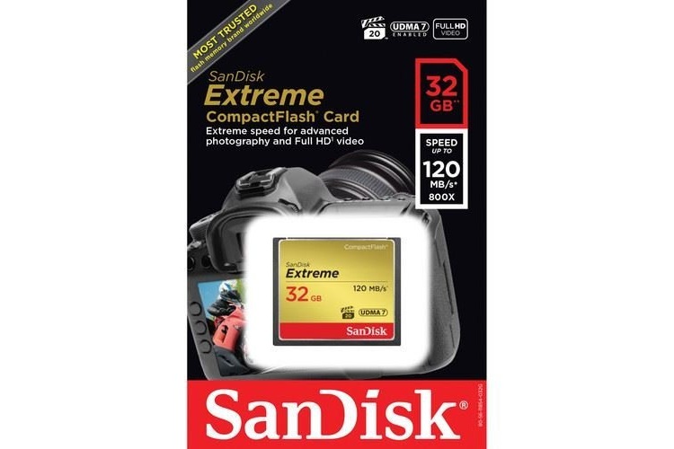 Sandisk Extreme 32 GB Compact Flash CF Hafıza Kartı 120mb/s