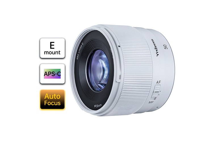 Yongnuo 50mm f/1.8S DA Lite APSC Otofokus Lens, Beyaz (Sony E)