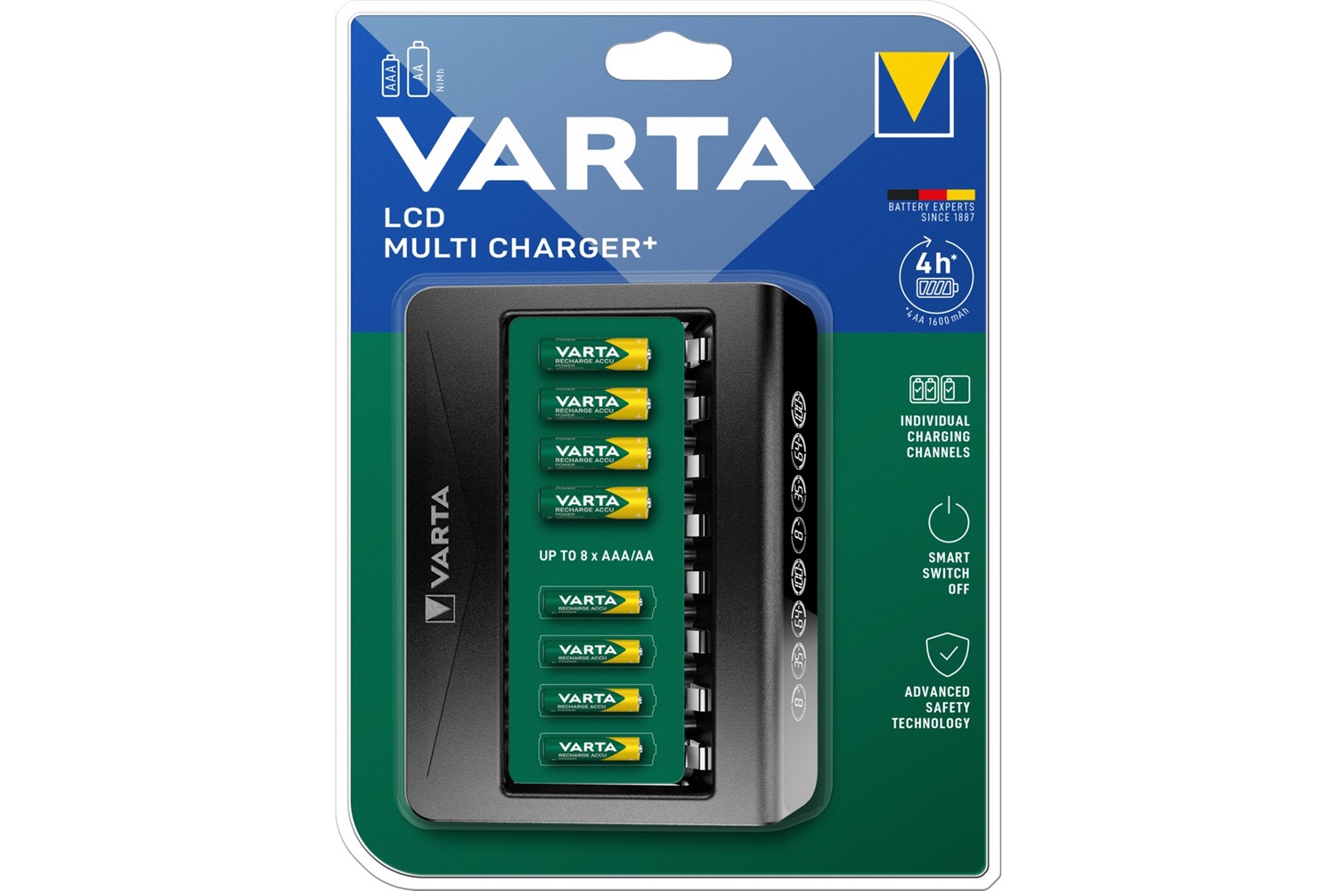 Varta Lcd Multi Plus Aa,Aaa Pil Uyumlu 8'li Şarj Cihazı (Adaptörsüz)