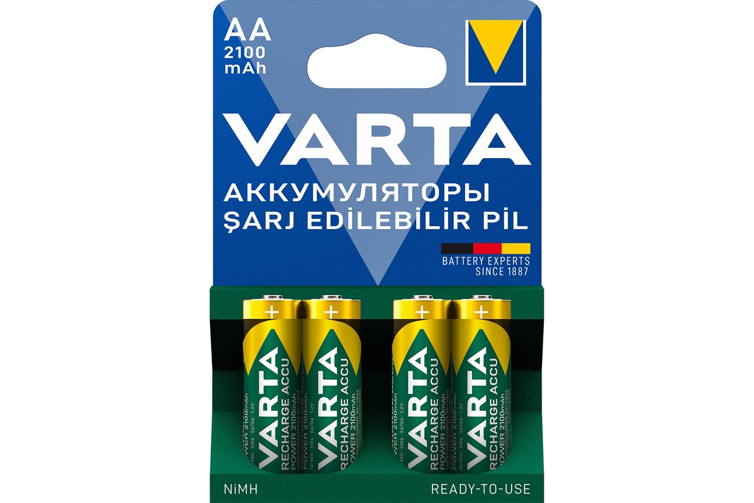 Varta 2100 mAh 1.2V AA Şarjlı Pil 4 Adet
