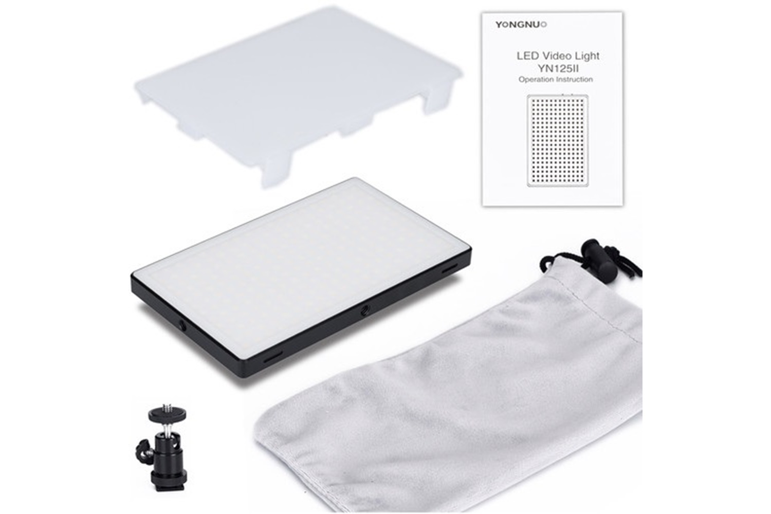 Yongnuo YN125-II Bi-Color Led Işık-Siyah