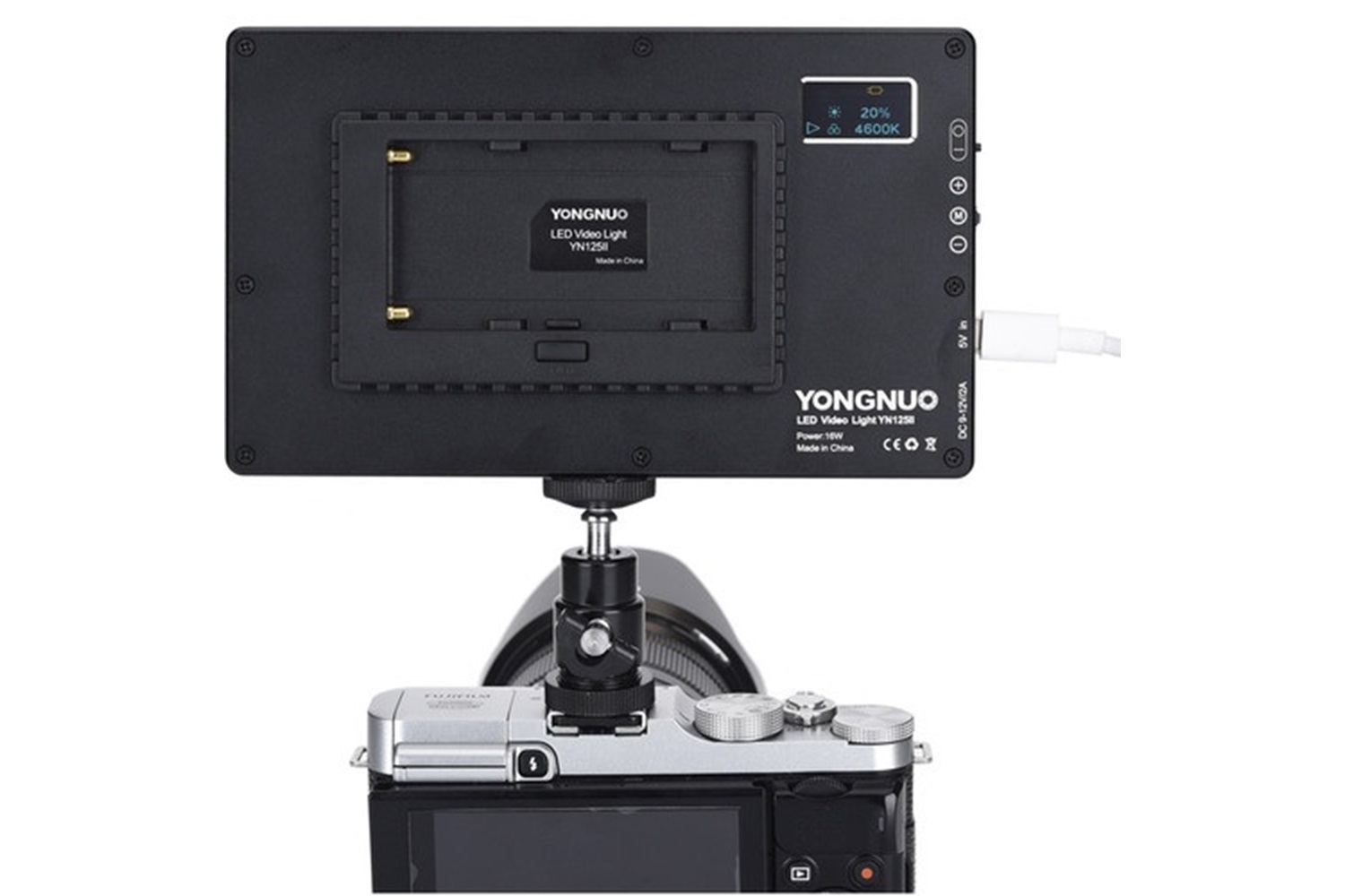 Yongnuo YN125-II Bi-Color Led Işık-Siyah