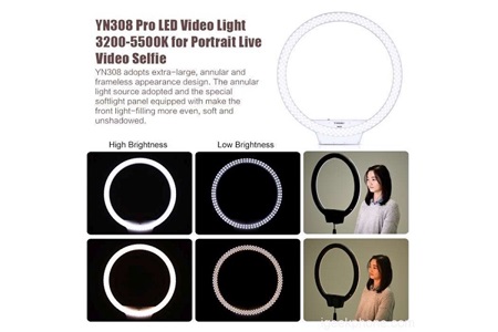 Yongnuo YN308 Bi-Color Ring LED Işık 3200-5600K