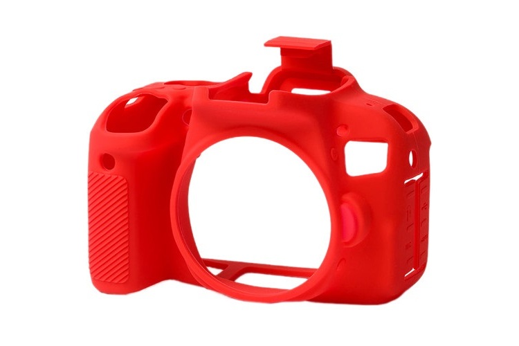 Easycover Canon 800D Silikon Kılıf Kırmızı