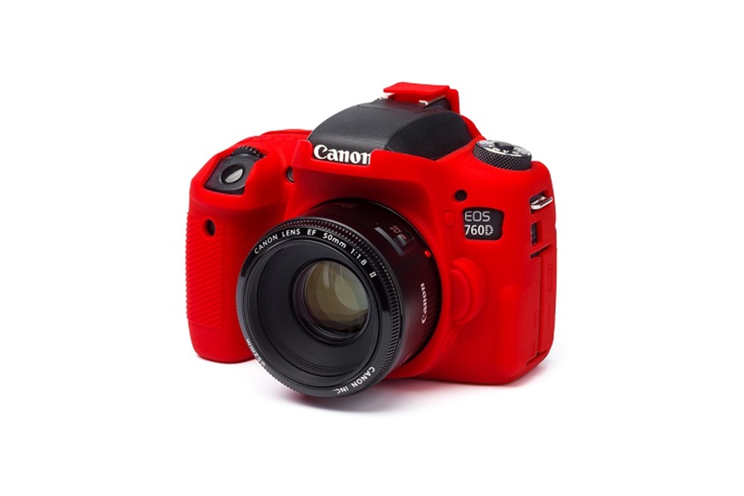 Easycover Canon 760D Silikon Kılıf Kırmızı