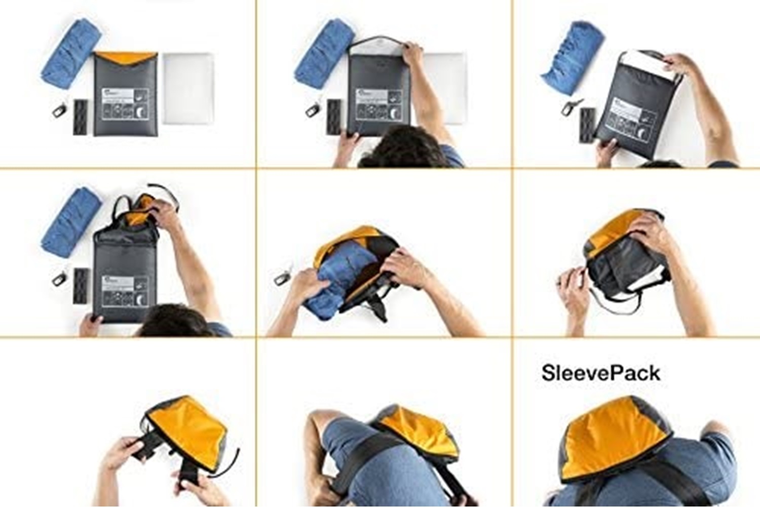 Lowepro SleevePack 13 Packable Laptop Sleeve Blue Gray