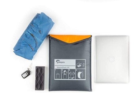 Lowepro SleevePack 13 Packable Laptop Sleeve Blue Gray