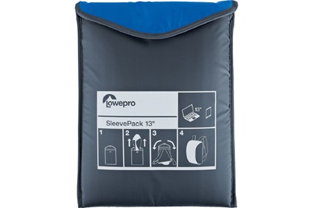Lowepro SleevePack 13 Packable Laptop Sleeve Blue Gray