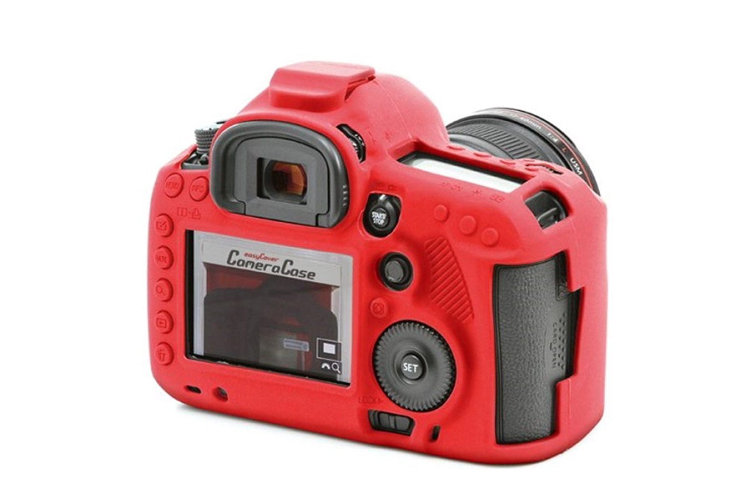 Easycover Canon 5D Mark III 5Ds 5DsR Silikon Kılıf Kırmızı