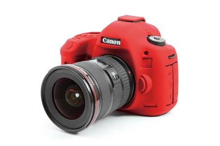 Easycover Canon 5D Mark III 5Ds 5DsR Silikon Kılıf Kırmızı