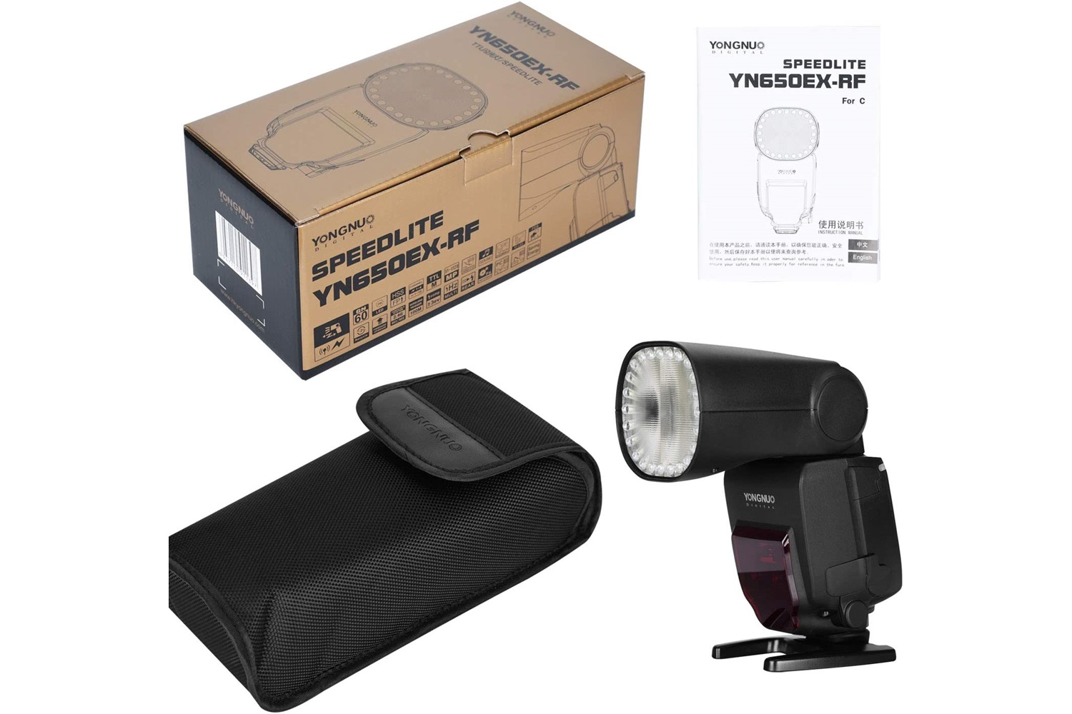 Yongnuo YN650EX-RF Canon Uyumlu Dahili Led Işıklı TTL HSS Master Slave Flaş