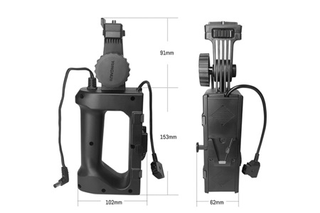 Yongnuo YNLUX100 Led Işık Uyumlu V-Mount Batarya Handle Siyah