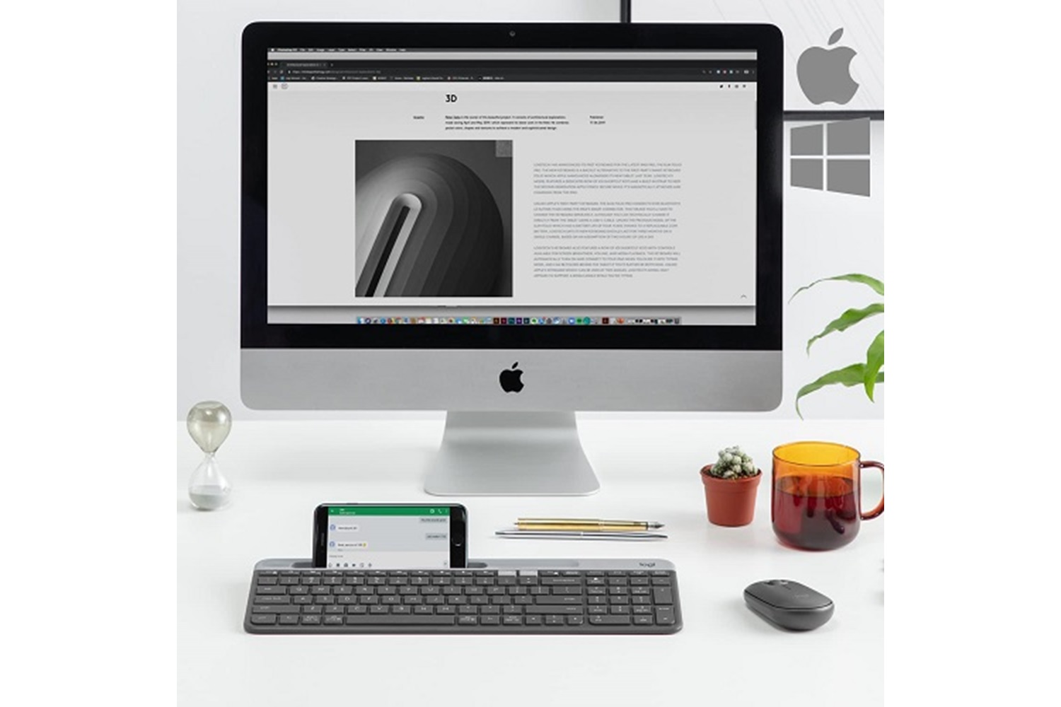 Logitech K580 Ultra ince Çoklu Cihaz Özellikli Türkçe Bluetooth Klavye - Siyah