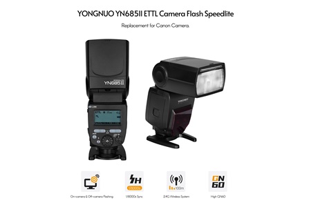 Yongnuo YN685-II C Dahili Alıcılı Canon Uyumlu HSS TTL Tepe Flaşı