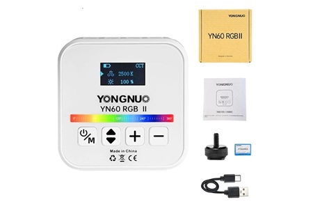Yongnuo YN60-RGB II Dahili Bataryalı Mobil LED Işık - Beyaz Kasa