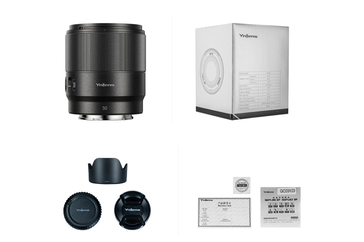 Yongnuo 50mm f/1.8S DF Lite Full Frame Otofokus Lens, Siyah (Sony E)
