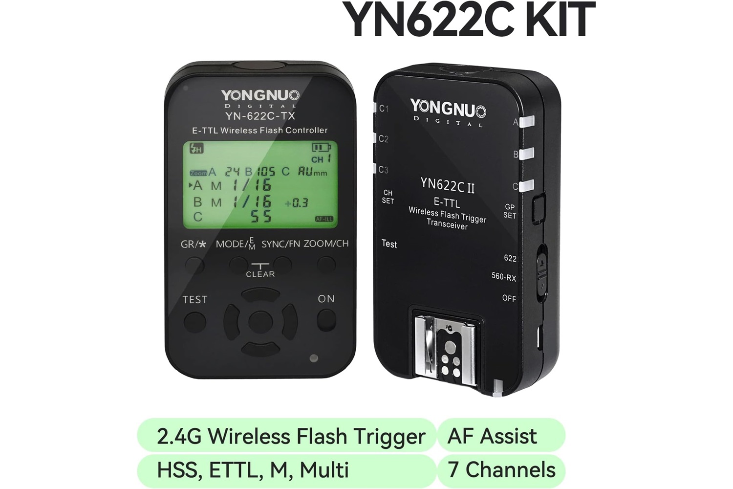 Yongnuo YN622C-Kit Canon Uyumlu HSS TTL Flaş Tetikleyici