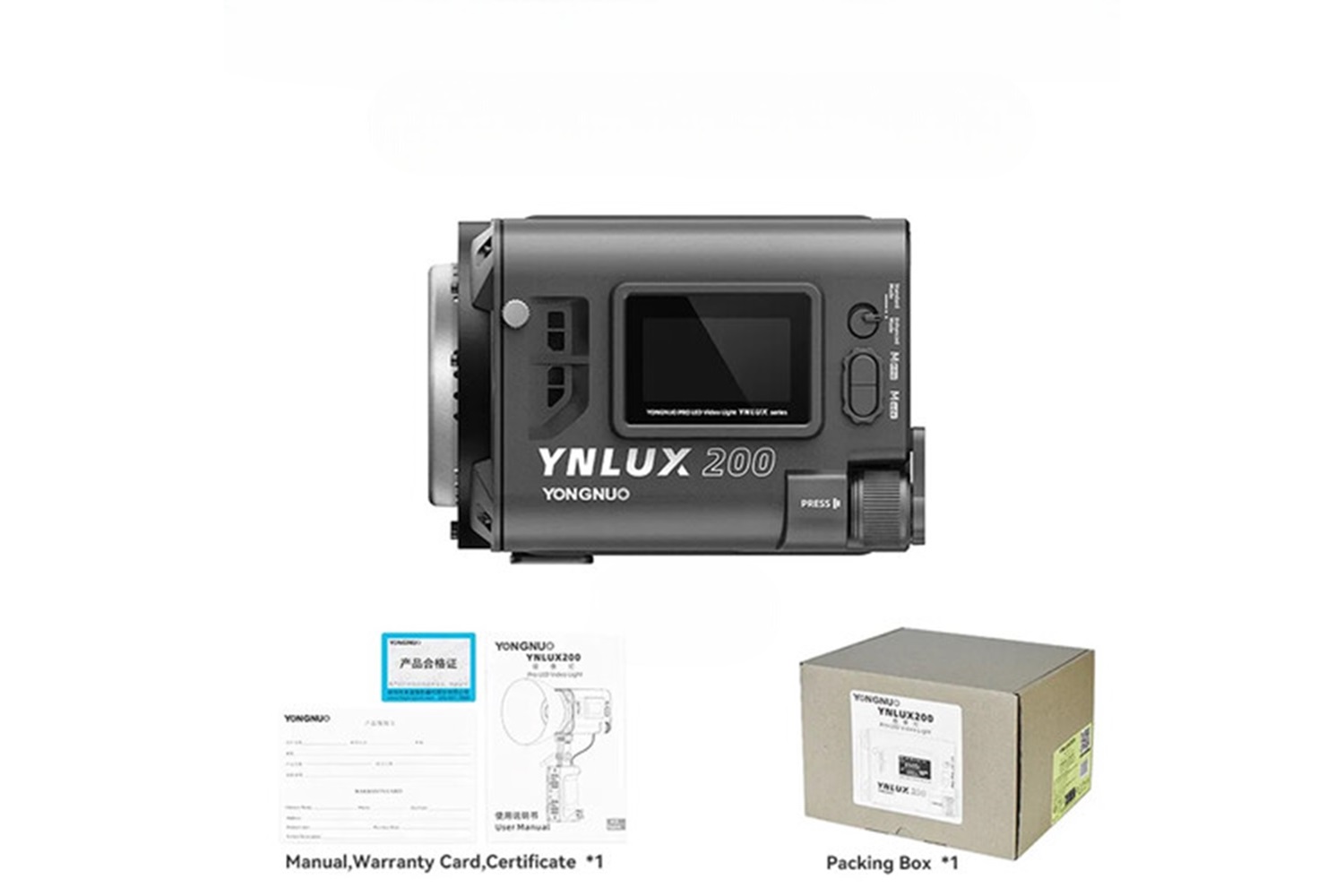 Yongnuo YNLUX200 5600K 200W Led Işık (Siyah) - monolight
