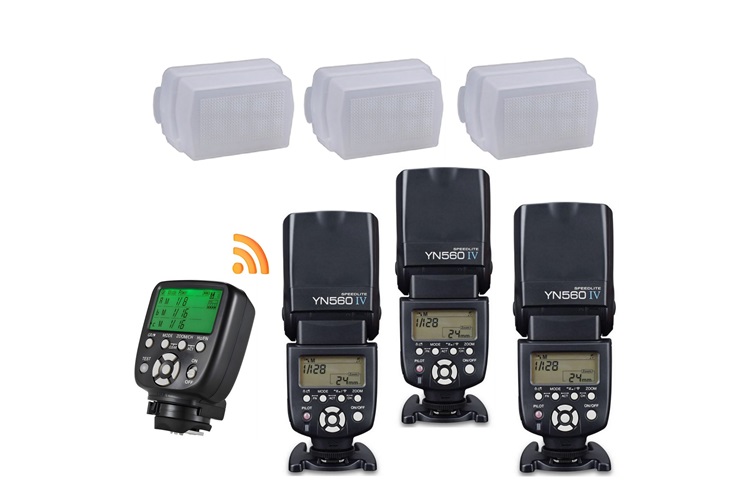 Yongnuo YN560-IV Canon Uyumlu Üçlü Flaş Seti K25