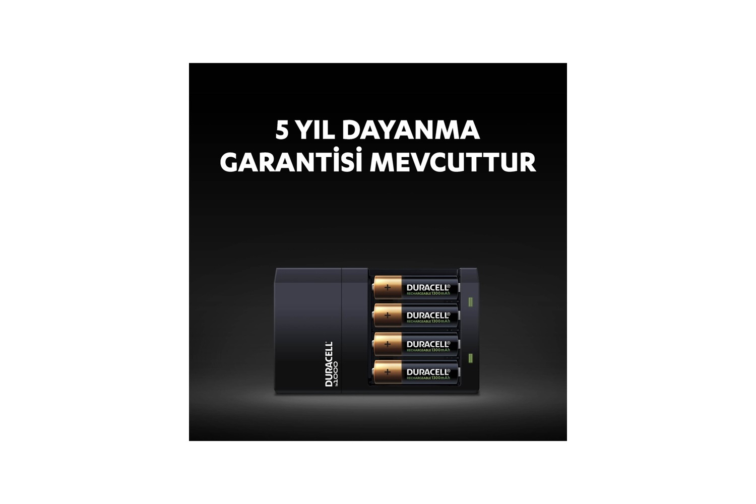 Duracell Cef14 4 Saat Pil Şarj Cihazı, 1 adet + 2'şer adet Şarj Edilebilir AA ve AAA Pil