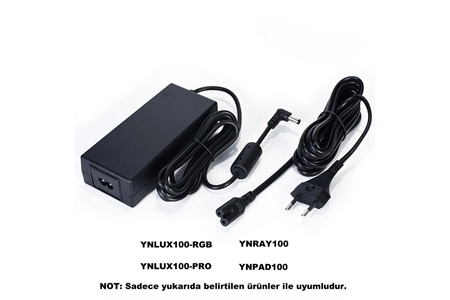 Yongnuo LUX100-RGB, LUX100 Pro, YNRAY100, YNPAD100 Uyumlu AC Adaptör