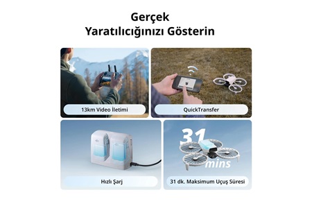 DJI Flip Fly More Combo RC 2 Kumandalı Drone
