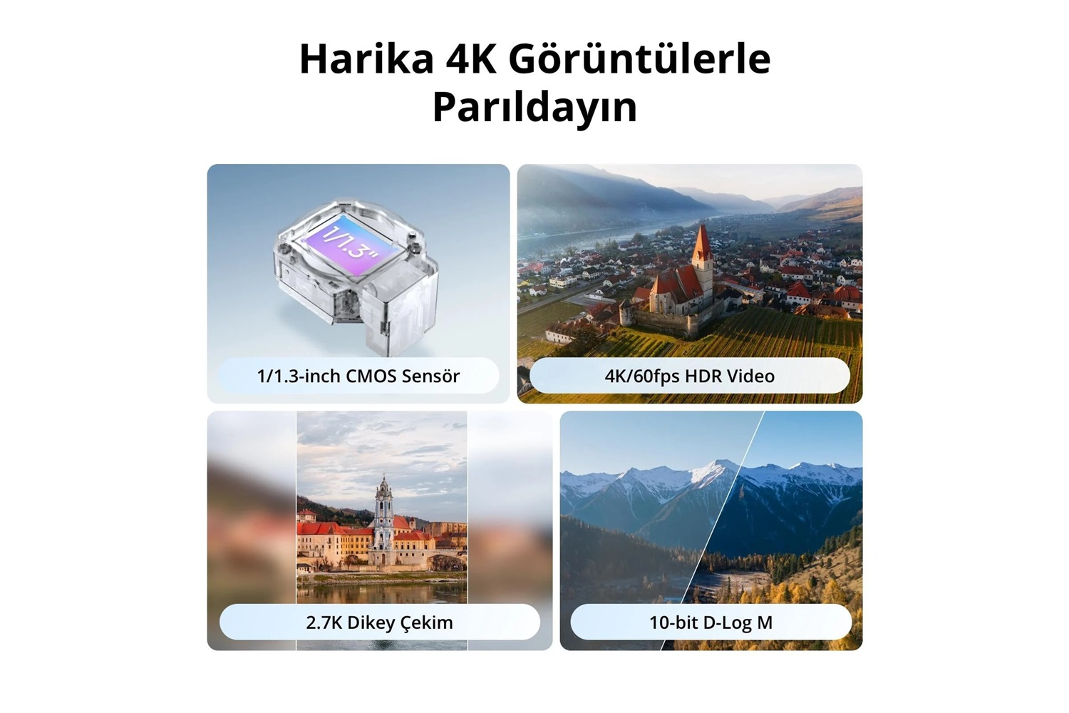 DJI Flip Fly More Combo RC 2 Kumandalı Drone