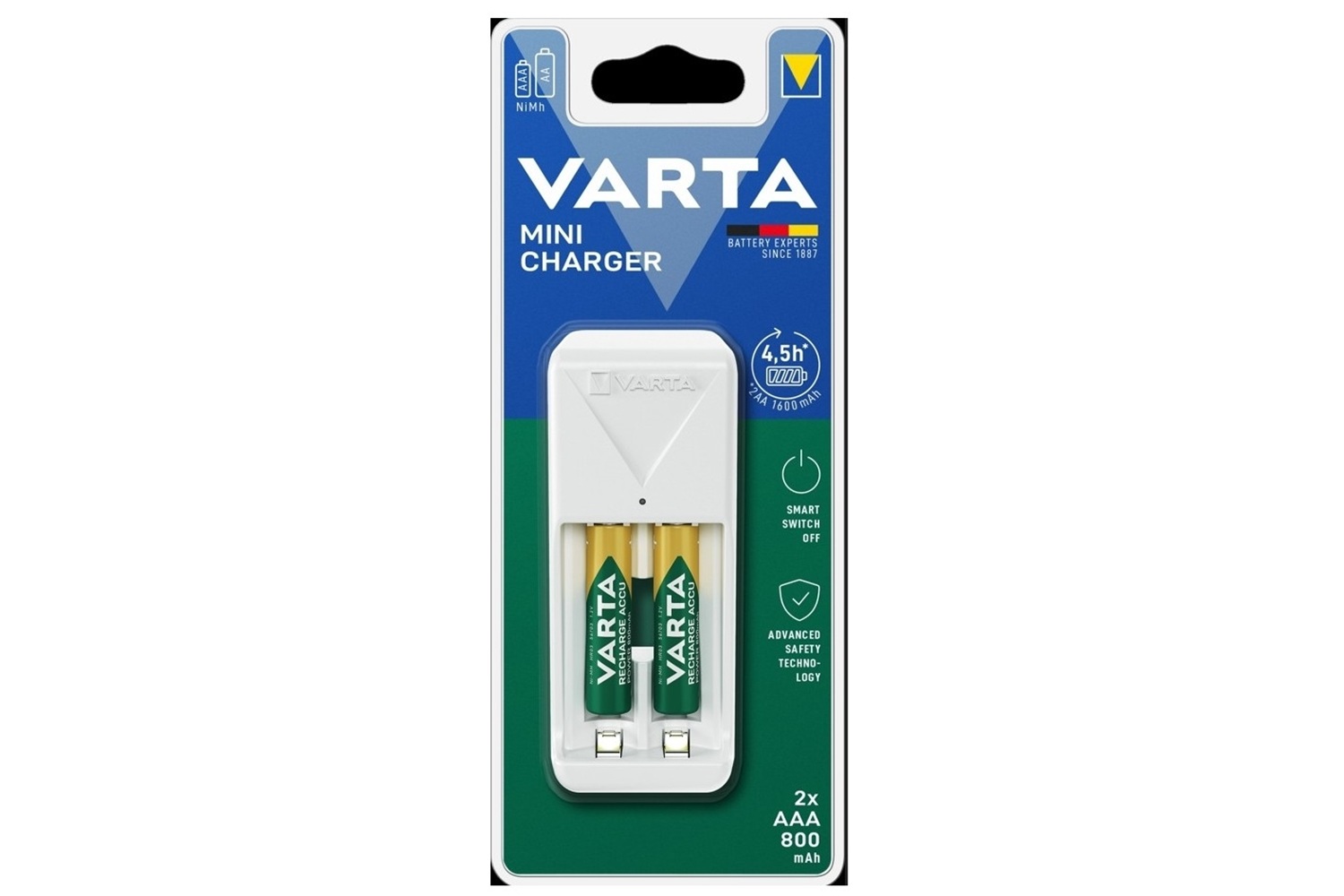 Varta Mini Charger +2 adet 800mAh AAA Şarj Edilebilir Pil