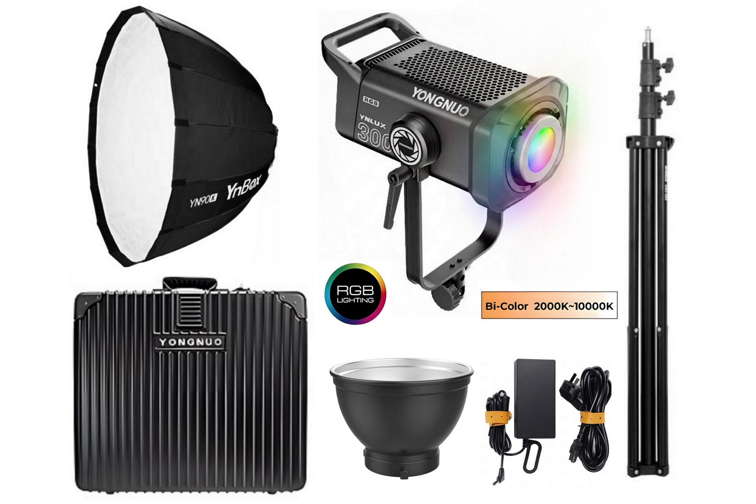 Yongnuo YNLUX300-RGB Bi-Color Led Işık Seti