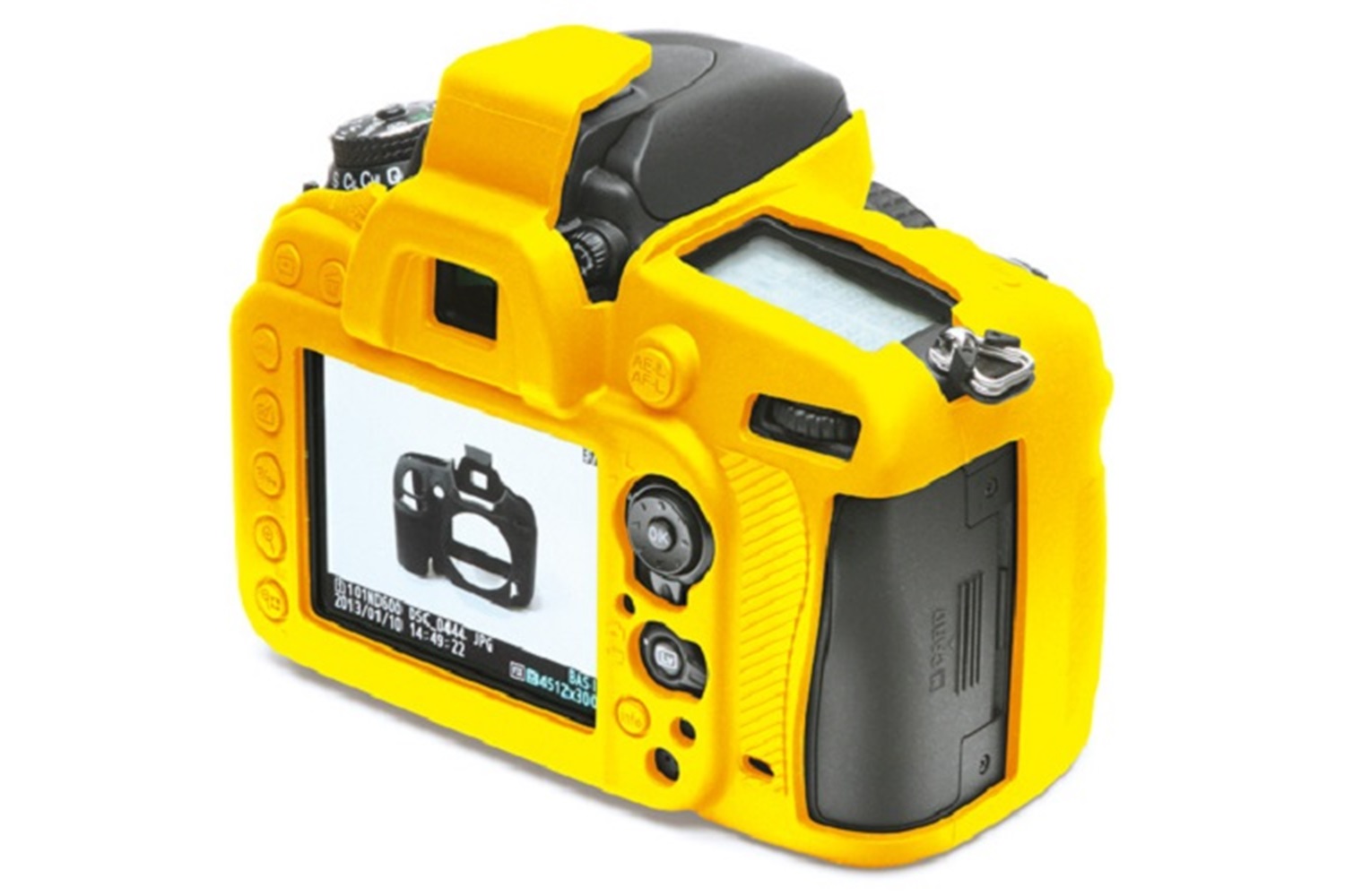 Easycover Nikon D3200 Uyumlu Silikon Kılıf Sarı