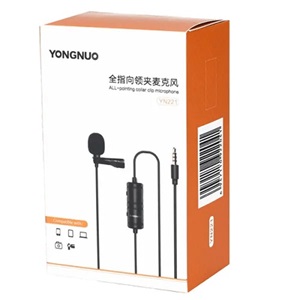 Yongnuo YN221 Universal Lavalier Kablolu Yaka Mikrofon (6 Metre)