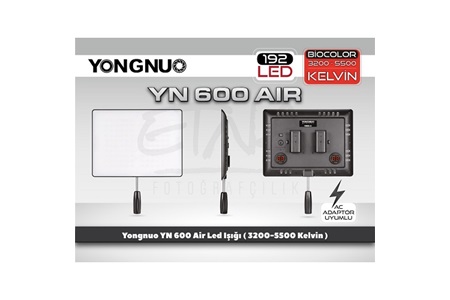 Yongnuo YN600-Air Bi-Color Led Işık Standart Kit