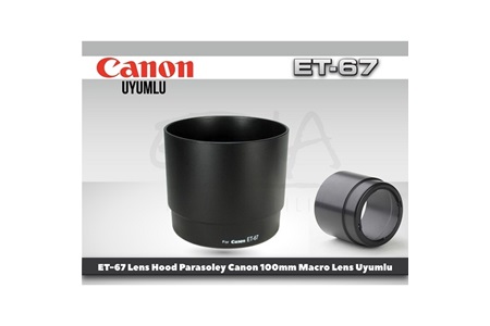 Tewise Canon ET-67 Parasoley 100mm F2.8L USM Makro Lens Uyumlu